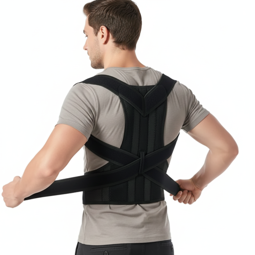 SitStrong Posture™ Corrector Back Brace or Women and Men, Shoulder Straightener, Adjustable Full Back Support for Upper and Lower Back