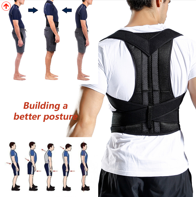 SitStrong Posture™ Corrector Back Brace or Women and Men, Shoulder Straightener, Adjustable Full Back Support for Upper and Lower Back